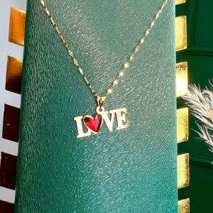 آویز LOVE با قلب نگینی